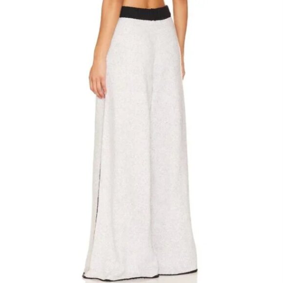 WEWOREWHAT Piped Wide Leg Pull On Knit Pant Gray/Black Size XS New NWT - Picture 4 of 11